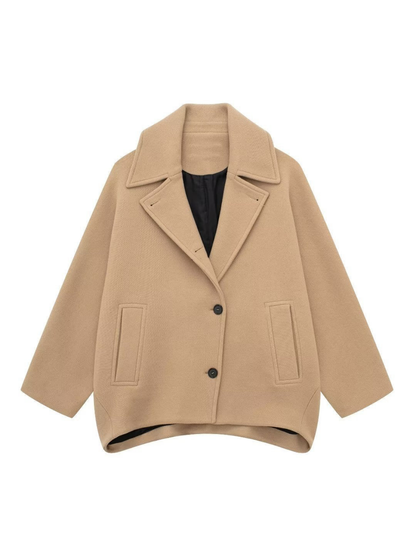 DAH Solid Oversized Pocket Button Coat