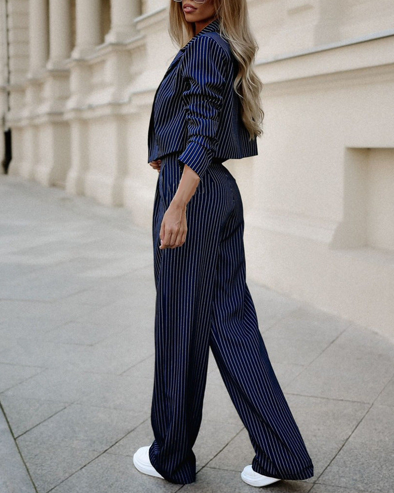 DAH Long Sleeve Striped Suit Set