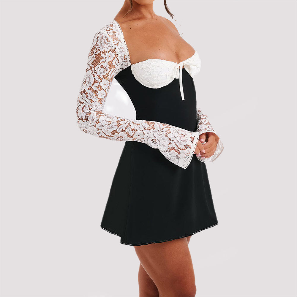 DAH Lace Corset Long Sleeve Dress