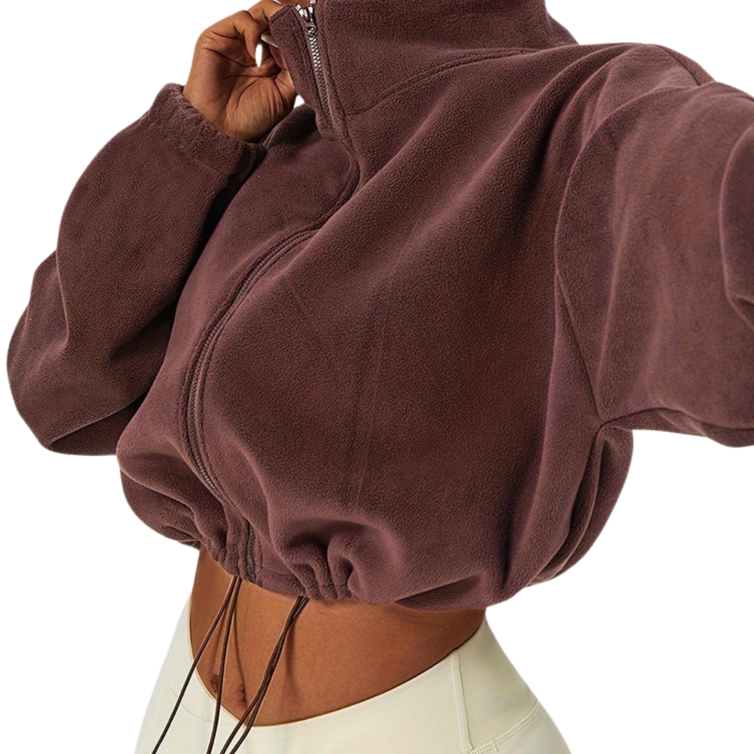 DAH Sophia Fleece Crop Jacket – The Cozy, Chic Layer You Need