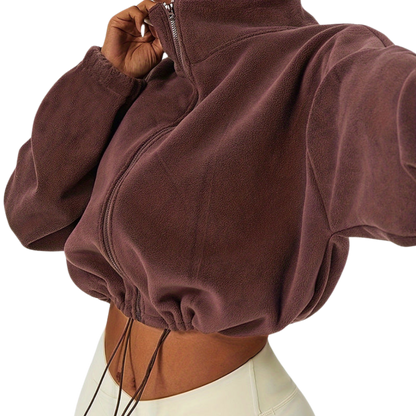 DAH Sophia Fleece Crop Jacket – The Cozy, Chic Layer You Need