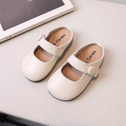 Sweet Flat Slippers Solid Color Small Leather Shoes