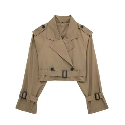 DAH All Eyes on You Cropped Trench Coat – Effortless Elegance for Every Occasion!