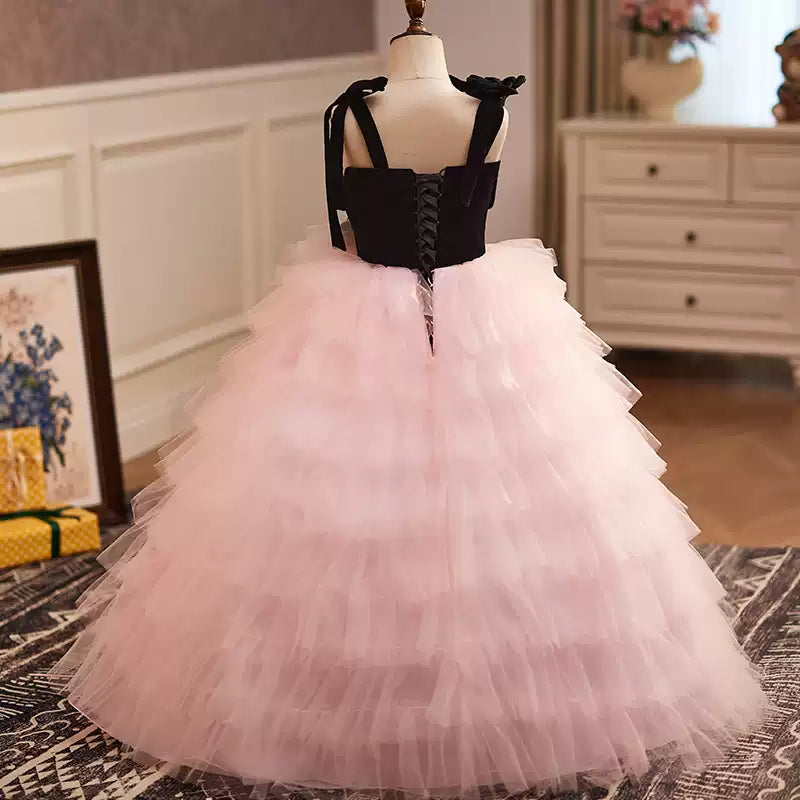 Girls Formal Dress Flower Girl Christening Dress Fluffy Dress