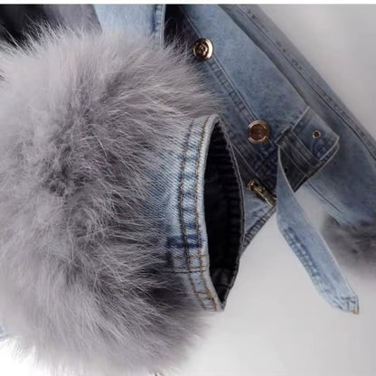 DAH Faux Fur Lined Denim Jacket: Timeless Style Meets Cozy Comfort