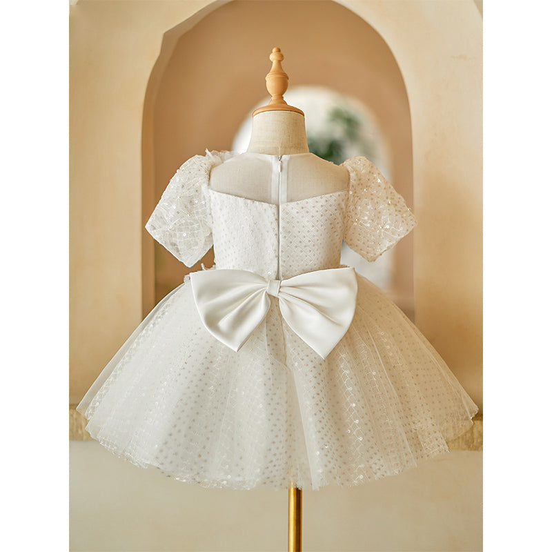 Flower Girl Sequined Dress Birthday Dress First Communion Dresses Girls Christening Dresses