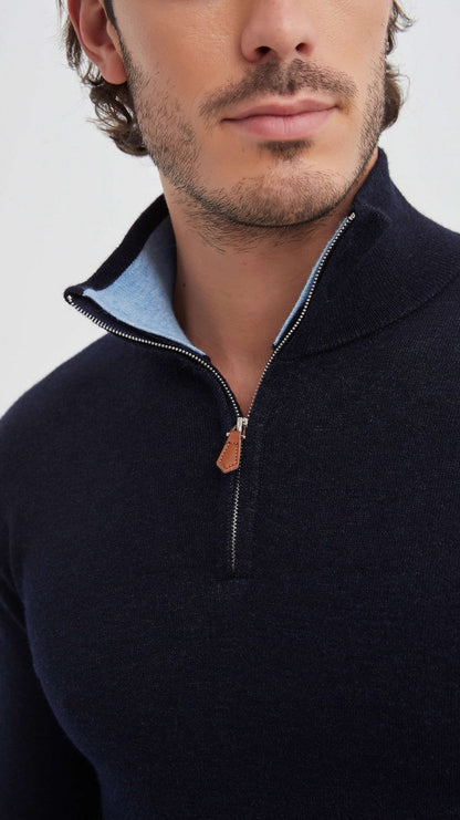 DAH Quarter-Zip Sweater – Premium Comfort with Cashmere Touch Innovation