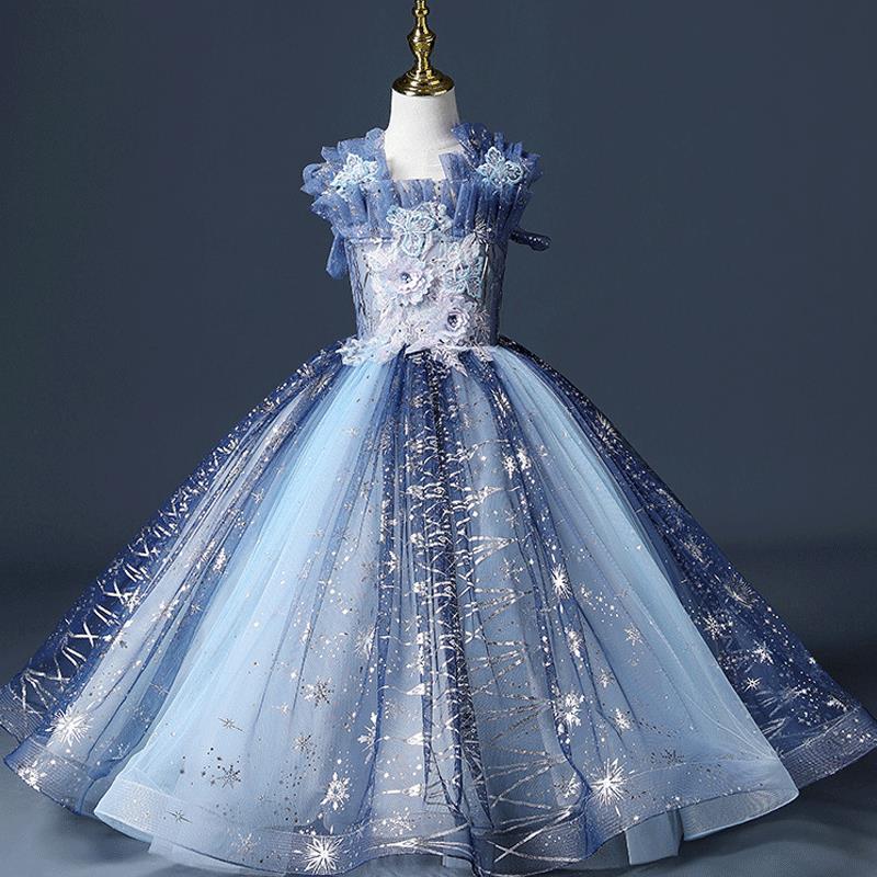 Elegant Baby Girls Sequins Dress Puffy Dress Toddler Formal Dresses