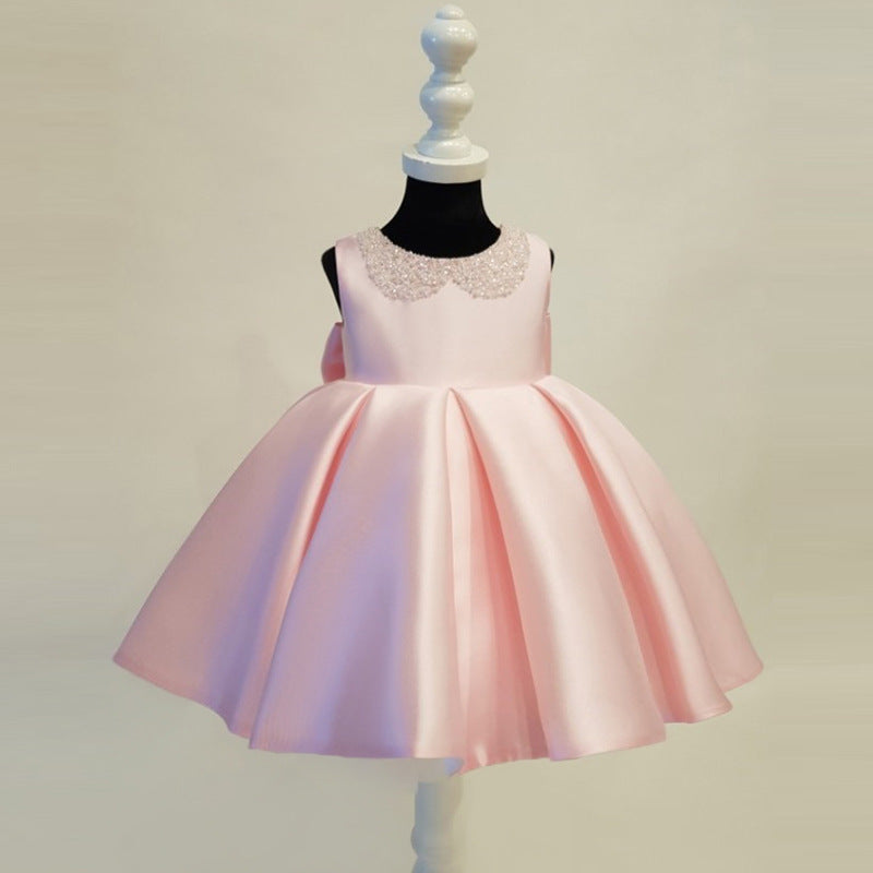 Elegant Baby Girl  Beauty Pageant Dress Toddler Christening Dress