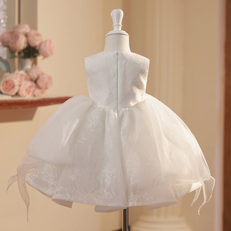 Flower Girl DressToddler Ball Gowns Sleeveless Wedding Pattern Princess Communion Dress