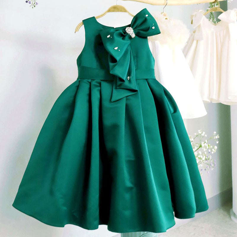 Flower Girl Dress Toddler Birthday Party Dress Summer Green Formal Dresses