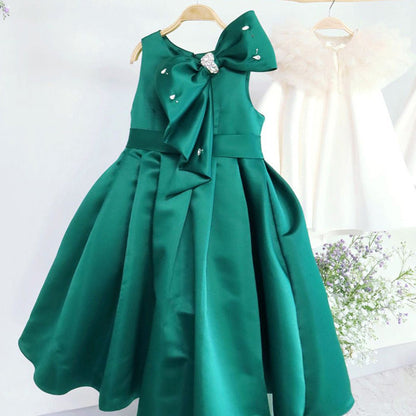 Flower Girl Dress Toddler Birthday Party Dress Summer Green Formal Dresses