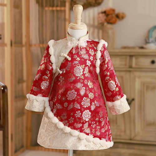 Embroidered Winter Christmas Dress New Year Winter Dress