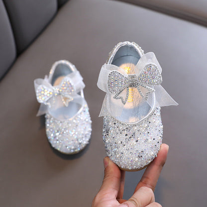 Summer Baby Girl Rhinestone Ribbon Princess Shoes