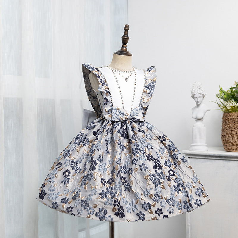 Elegant Baby Flower Butterfly Sleeve Prom Dress Princess Dresses For Girls