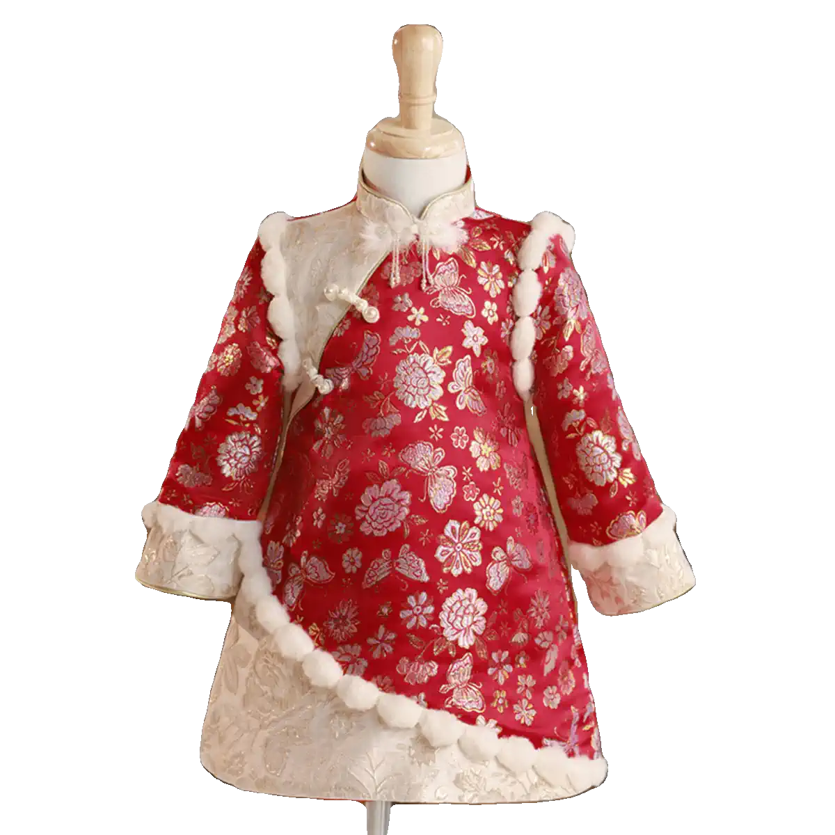 Embroidered Winter Christmas Dress New Year Winter Dress