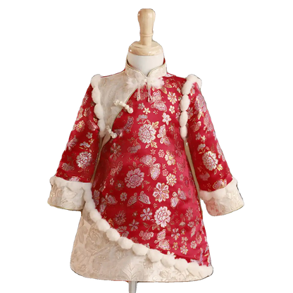 Embroidered Winter Christmas Dress New Year Winter Dress