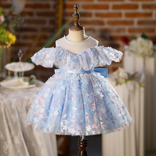 Flower Girl Summer Baptism Birthday Party Princess Dress