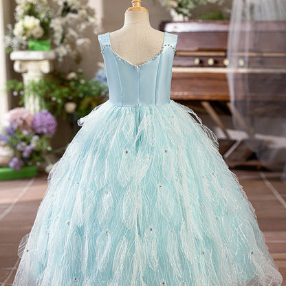 Girls Birthday Princess Dress Children's Puffy Dress