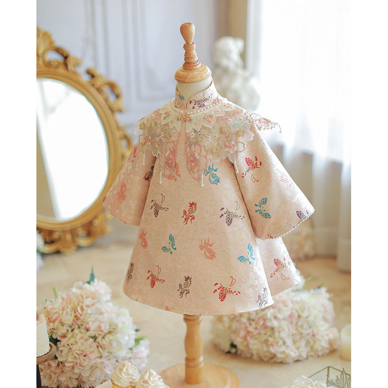 Embroidery Dress for Baby Girl Birthday Party Princess Dress