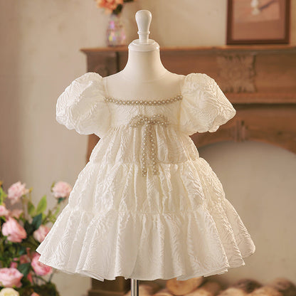 Flower Girl Dress Girl Princess Dress Summer Beaded Baptism Formal Dress