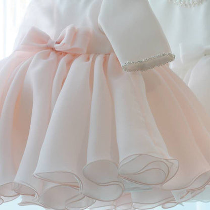 Elegant Girls Baptism Dress Toddler Birthday Princess Dress