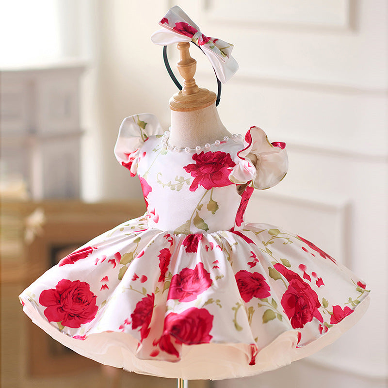 Flower Girl Dress Baby Girl Dresses Rose Princess Dress