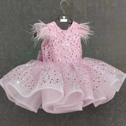 Flower Girl Dress  Sequined Dress Toddler Birthday Party Formal Dress