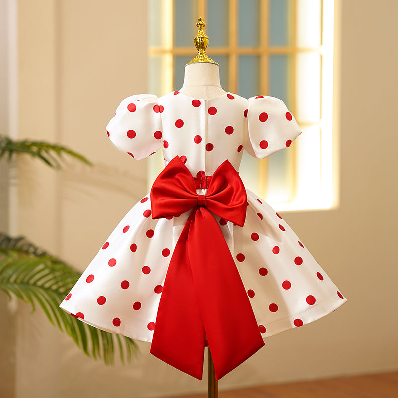 Elegant Cute Baby Girl Polka Dot Birthday Party Princess Dress