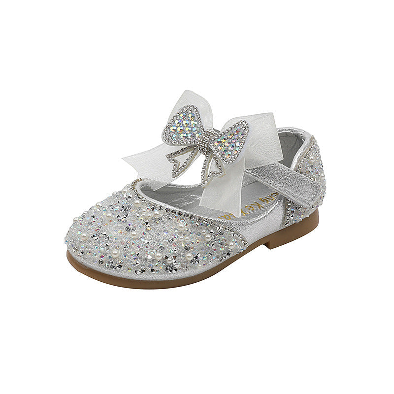 Summer Baby Girl Rhinestone Ribbon Princess Shoes