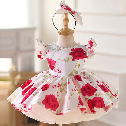 Flower Girl Dress Baby Girl Dresses Rose Princess Dress