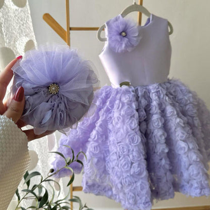 Elegant Baby Birthday Puff Dress Toddler Princess Dresses For Girls