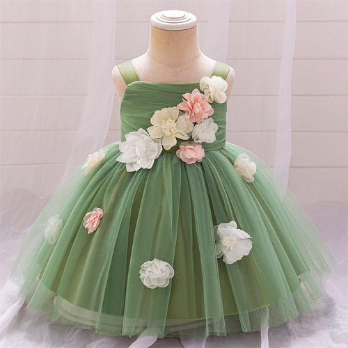 Flower Girl Wedding Tutu Dress Girl Birthday Party Princess Dress