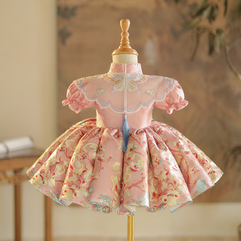 Elegant Baby Buckle Flower Girl Dresses Toddler Baptism Dresses