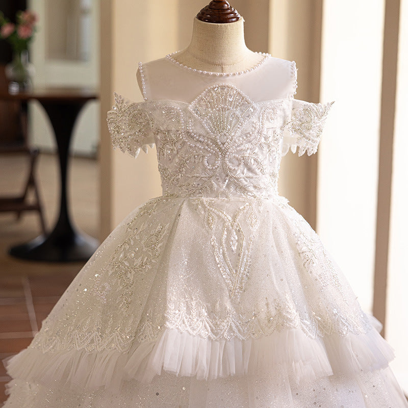 White Girls Pageant Dresses Children's Princess Dress