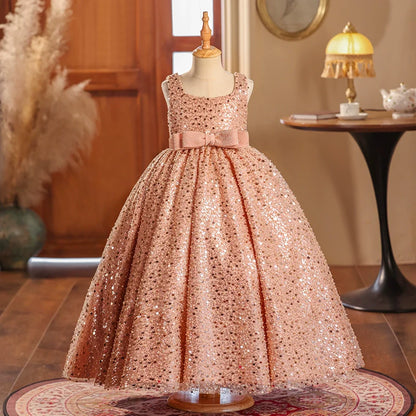 Flower Girl Dresses Children's Pink Birthday Princess Dress