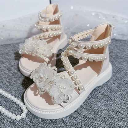 Girls Summer Shiny Sandals Cozy Rhinestone Princess Shoes