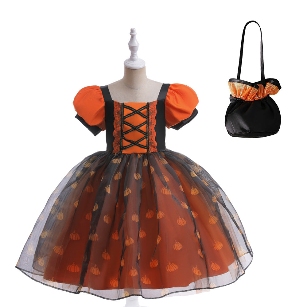 Halloween Dress Girls Cosplay Princess Dress Party Role Play Costume