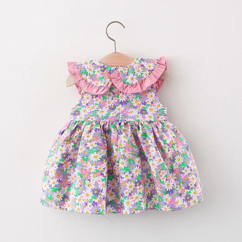 Sweet Baby Girl Printed Sleeveless Dress