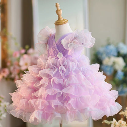 Purple Tutu Dress Girls Christmas Princess Dress