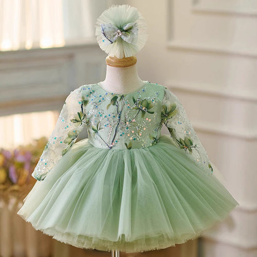 Flower Girl Dress Sequined Christmas Dress Girls Birthday Ball Gown