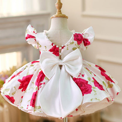 Flower Girl Dress Baby Girl Dresses Rose Princess Dress