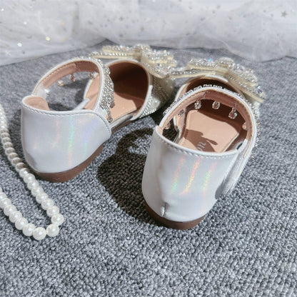 Girls Summer Bow-knot Sandals Rhinestone Shoes