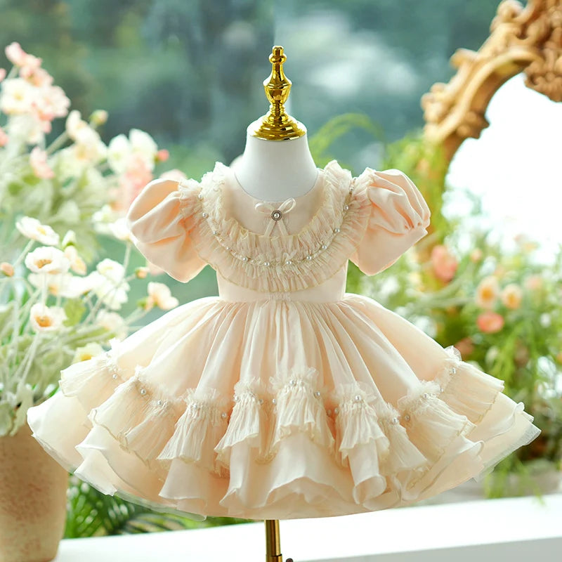 Girls Baptism Dress Flower Girl Dress Baby Girl Birthday Party Dresses Girls Christening Dress