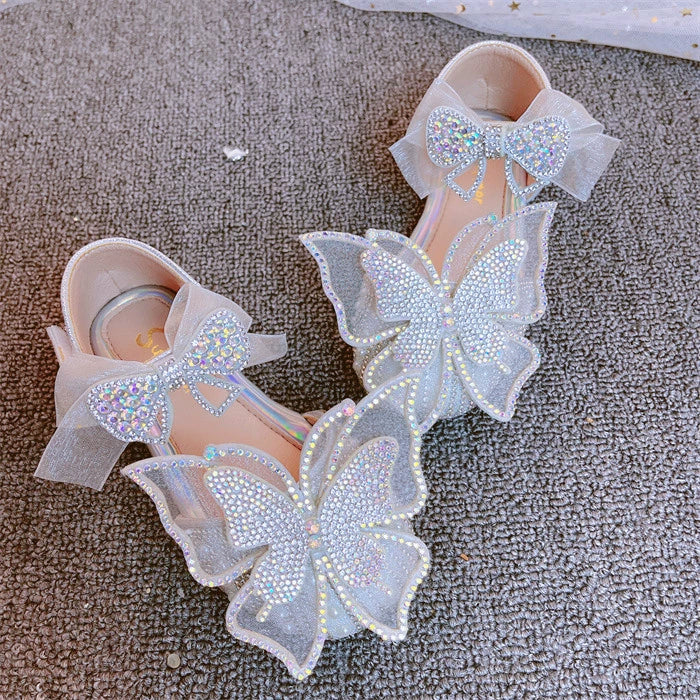 Summer Butterfly Sequin Princess Shoes Sandals