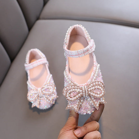 Girls  Summer Bow-knot Beauty Pageant Princess Shoes