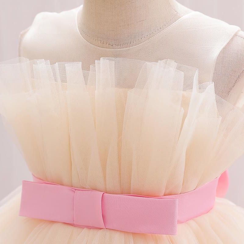 Elegant Baby Rainbow Tulle Princess Dresses Toddler Birthday Dresses