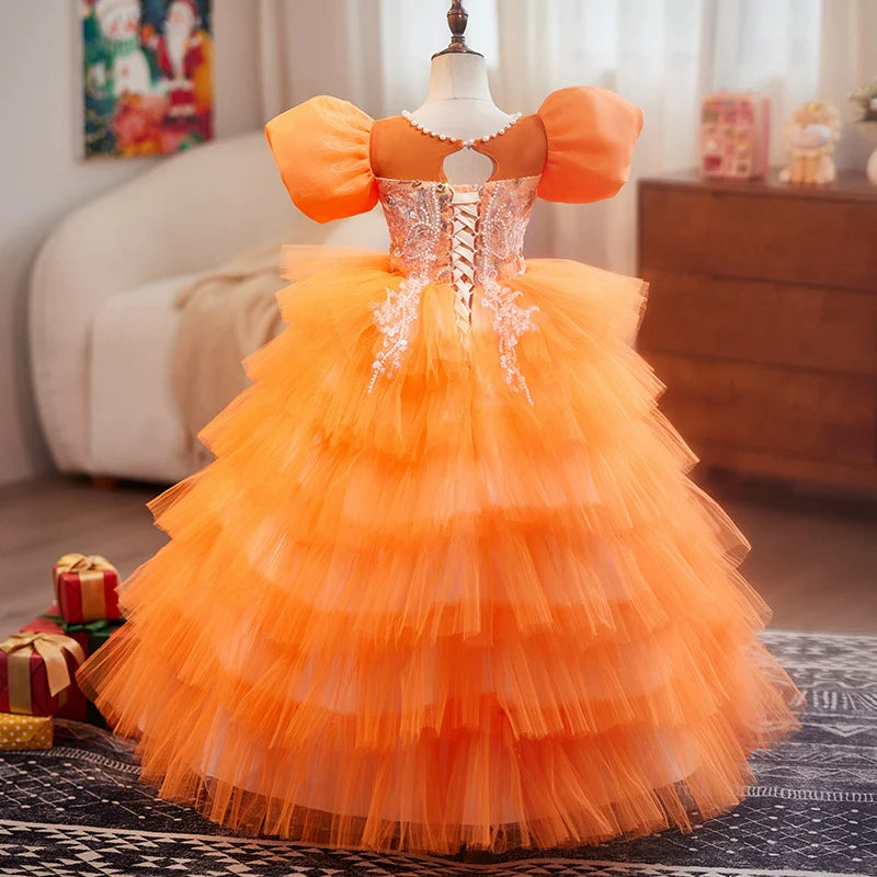 Girls Romantic Party Dress Christmas Princess Dress