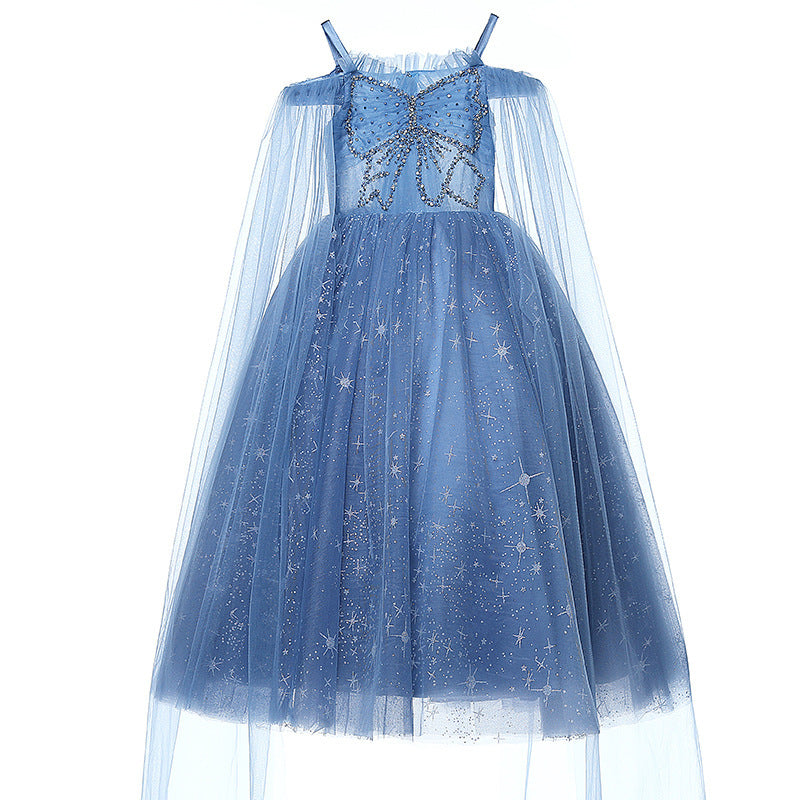 Toddler Ball Gowns Flower Girl Summer Blue Formal Gray Puffy Communion Princess Dress