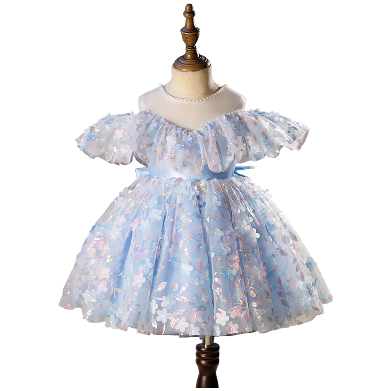 Flower Girl Summer Baptism Birthday Party Princess Dress